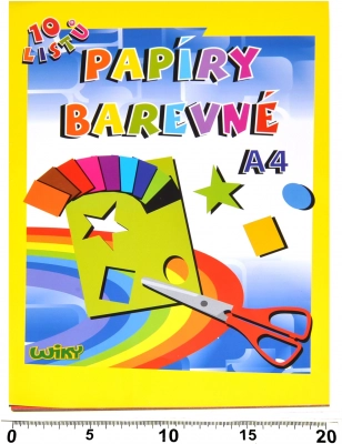 Barevné papíry A4 180 g/m², 10 listů