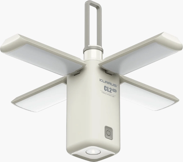 Klarus CL2 Pro White kempingová lampa 750 lm s polohovatelnými panely a powerbankou