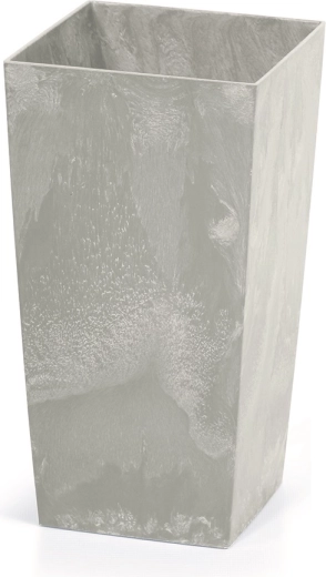 Květináč s betonovým efektem URBI Square s vkladem 12,6 × 12,6 × 20 cm