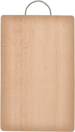 Dřevěné krájecí prkénko s kovovou rukojetí 33 × 21,5 cm