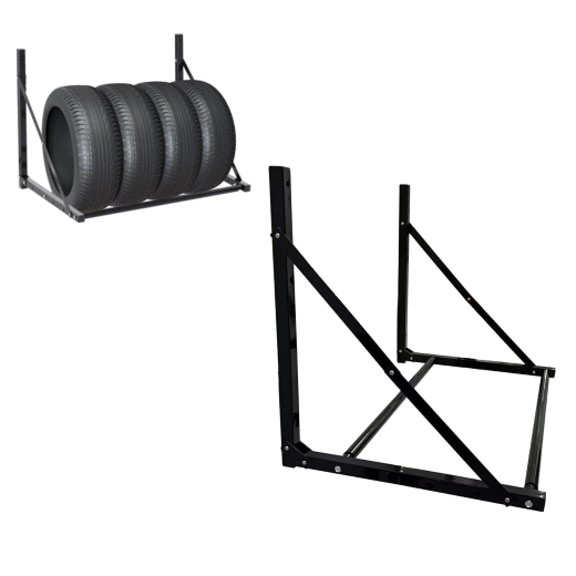Závěsný držák na pneumatiky, nosnost 100 kg, nastavitelná šířka 80–120 cm