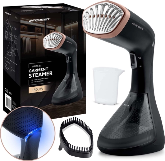Ruční parní oděvní napařovač BERDSEN 1600 W s nádržkou 230 ml