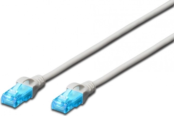 Patch cord U/UTP kategorie 5e 0,5m šedý