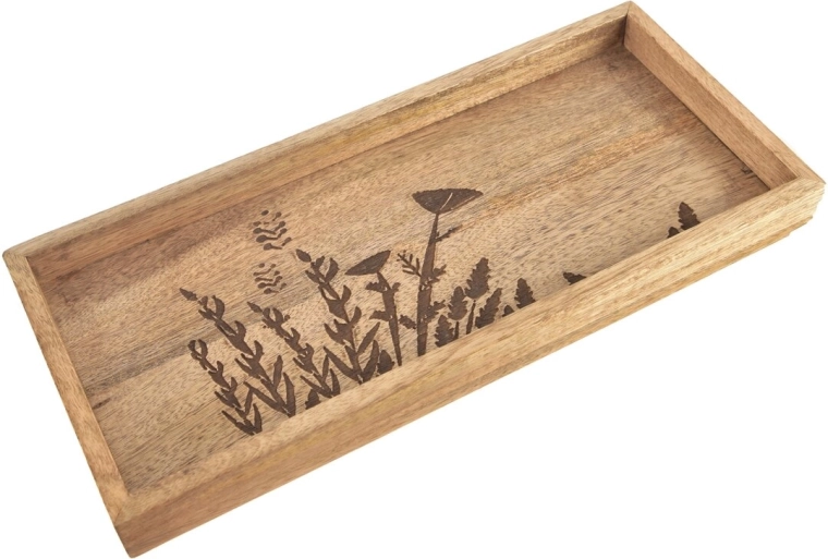 Tác z mangového dřeva Louka 36 × 16 cm