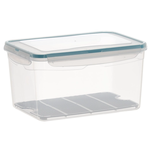 Plastový dóza na potraviny s víkem, těsněním a mřížkou 4,5 l