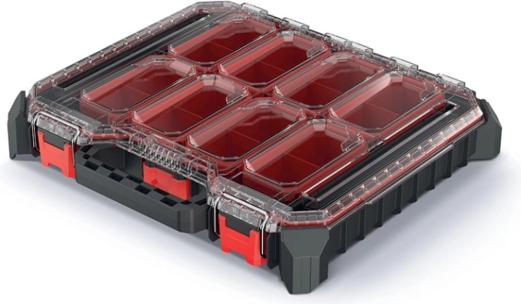 Organizér na součástky 44,5 × 39 × 7,7 cm, černý