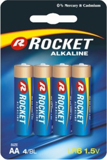 Alkalické baterie Rocket AA LR06 1,5 V - 4 ks