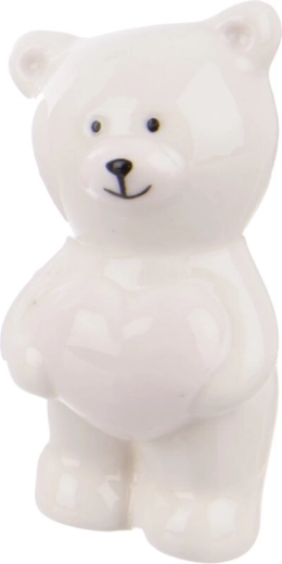 Porcelánová dekorativní figurka medvěd bílý