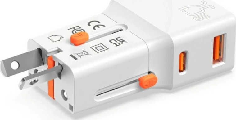 Rychlé nabíjení 25 W s USB‑C PD a USB‑A QC