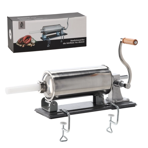 Ruční plnička klobás na desce 4 l z nerezové oceli