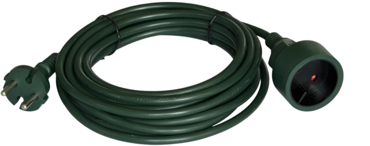 Vnitřní prodlužovací kabel 10 m, 1 zásuvka, zelený