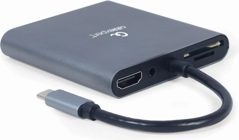 USB‑C hub 6v1 s HDMI, VGA, USB 3.0, čtečkou karet, audio a Power Delivery
