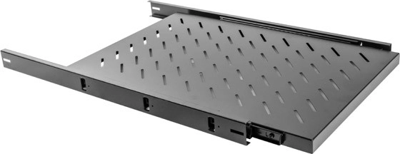 Výsuvná police 1U do 19" stojanové skříně 1000 mm, černá