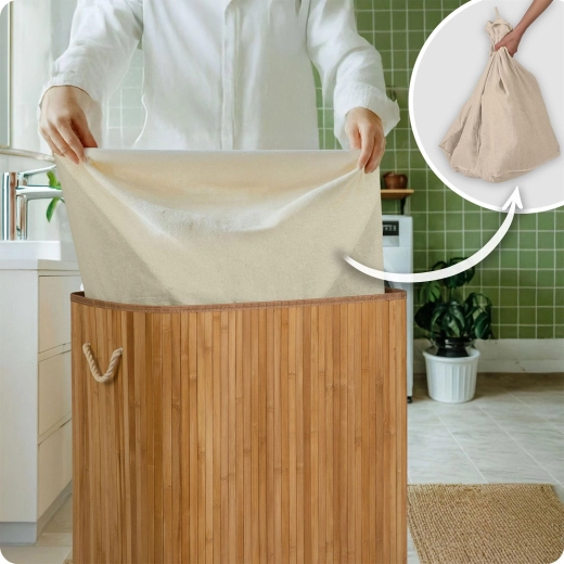 Vyjímatelný bavlněný vak – zvedni, zavaž a per