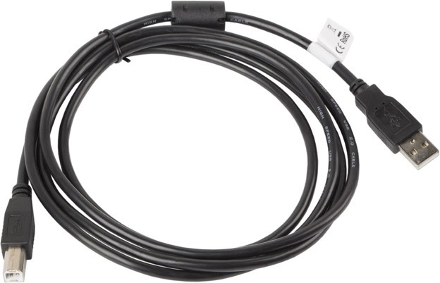 Lanberg usb 2.0 kabel a-b (am-bm) 1,8 m s feritovým jádrem, černý - 1 kus