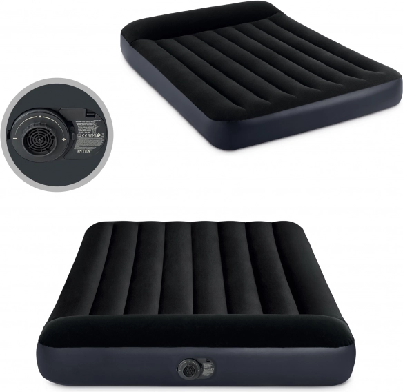 Nafukovací matrace s integrovanou pumpou a polštářem INTEX 191 × 137 × 25 cm Dura-Beam