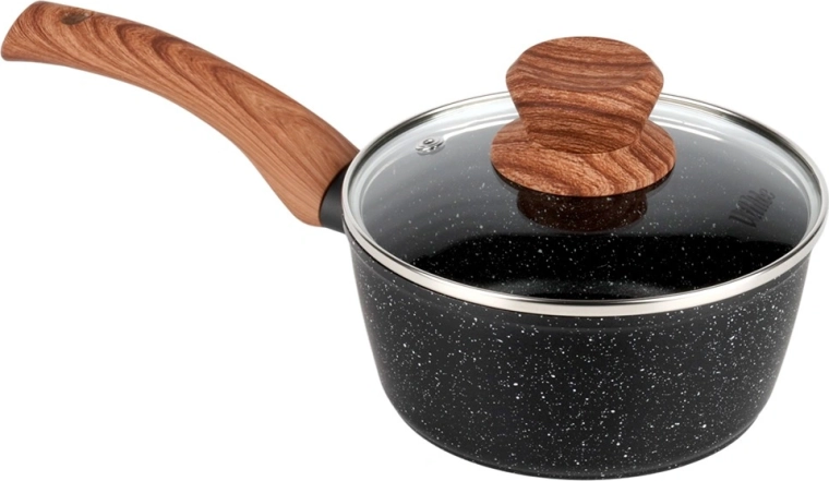 Pohodlná rukojeť a skleněná poklice s ventilem