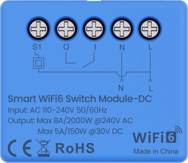 Avatto inteligentní spínací modul Wi‑Fi 6 WSM20DC