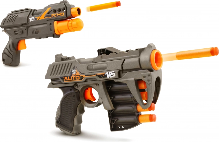 Pistole na pěnové náboje Blackfire Auto Scout a Echo‑1, 21 cm, set 2 ks