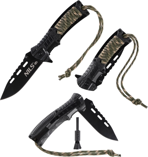 Paracord, křesadlo a píšťalka pro přežití