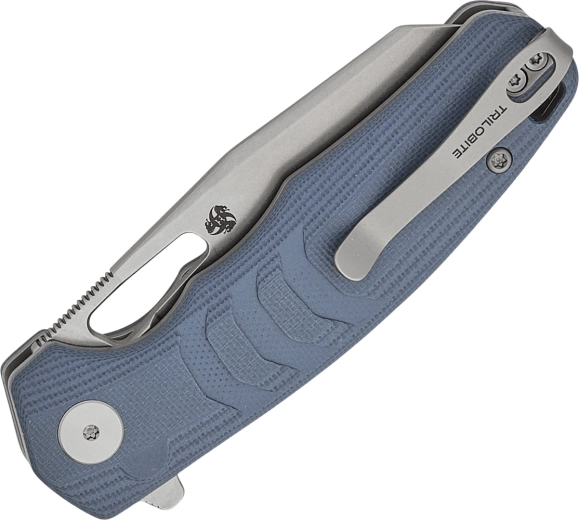 Ergonomická modrá G10 rukojeť a hluboký klip