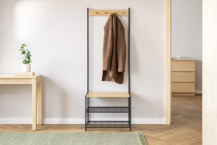 Organizace 2v1: věšák, lavice i botník