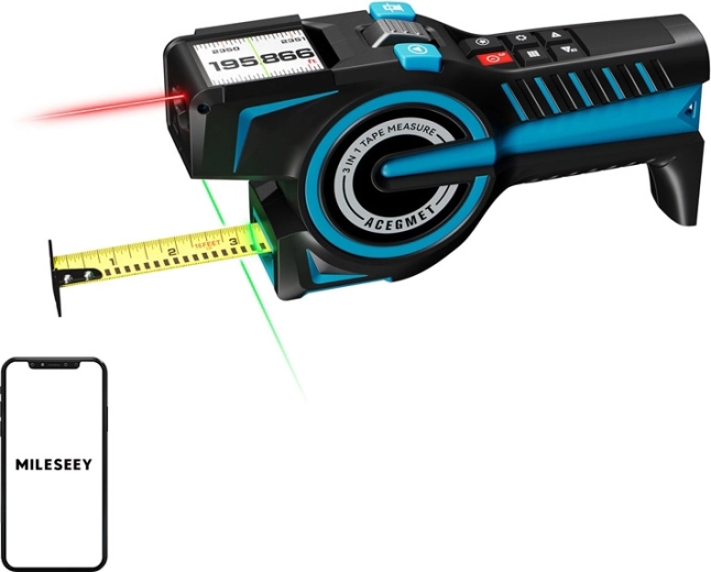 Laserový dálkoměr Mileseey DTX 10 s pásmem a Bluetooth (100 m)