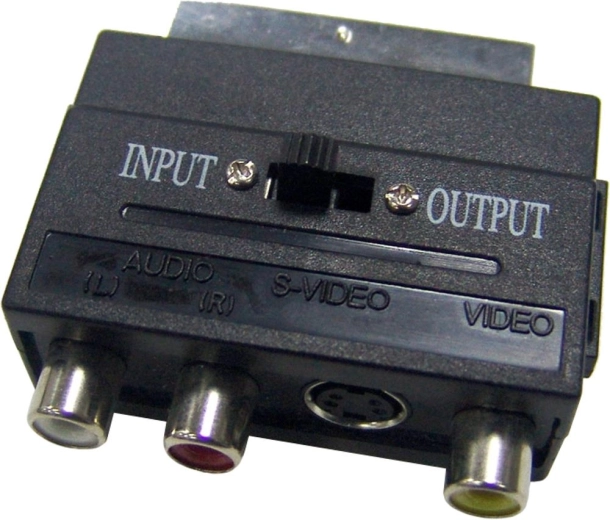 Sencor obousměrný adaptér SCART na 3× RCA a S-Video