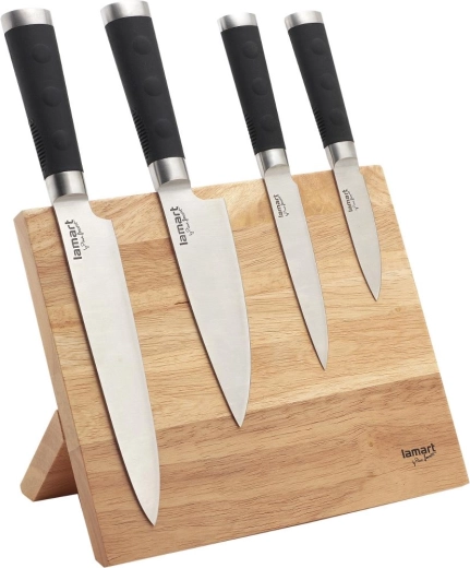 Lamart sada 4 nožů na magnetickém stojanu Blade