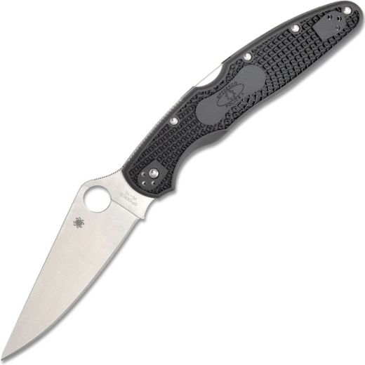 Spyderco Police 4 Lightweight kapesní nůž 11,3 cm, satin, černý, FRN
