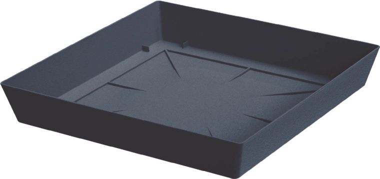 Miska pod květináč Lofly Square 16,5 cm antracitová