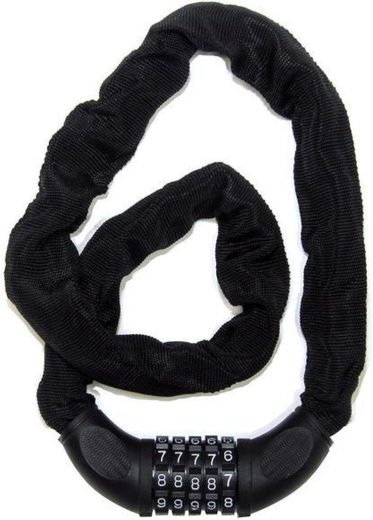 Řetězový kódový zámek s textilním krytem RICHTER, černý