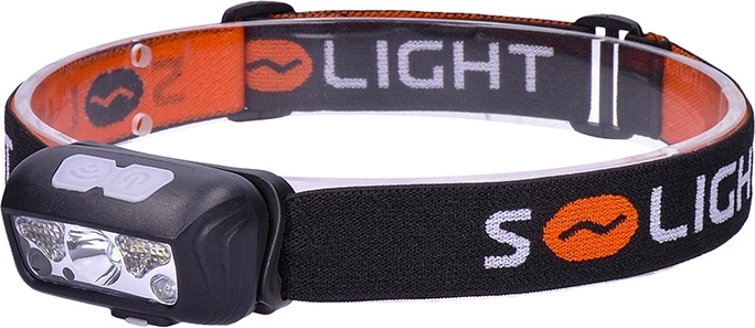 Solight nabíjecí LED čelová svítilna 150 + 100 lm s bílým a červeným světlem