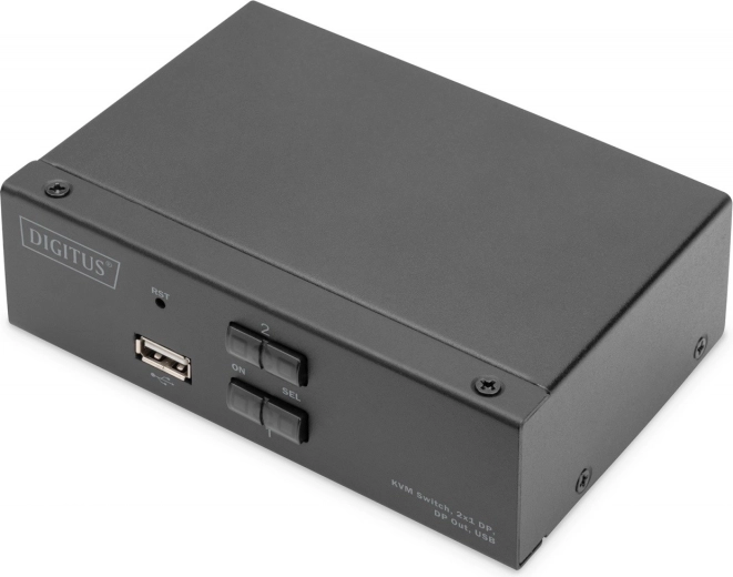 Přepínač KVM 2portový DisplayPort 4K 60 Hz s USB a audio