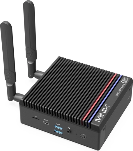 Mini PC MINIX Z350 bez ventilátoru, Intel Core i3‑N350, 16 GB RAM, 512GB NVMe SSD, 4K HDMI, Wi‑Fi 6