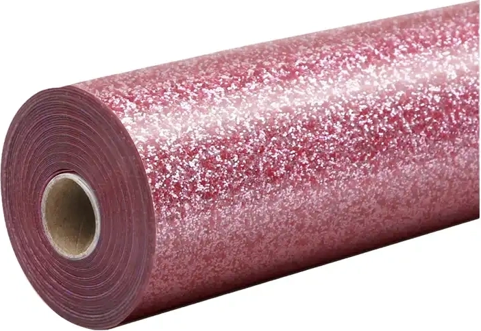 HTVRONT třpytivá termotransferová fólie 30,5 × 90 cm růžová