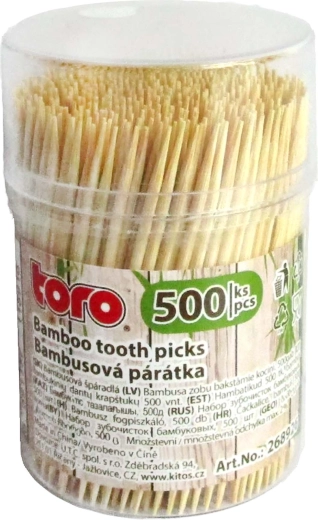 Bambusová párátka v zásobníku 500 ks