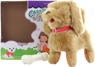 Hnědý pejsek na kabel s ovladačem