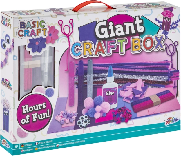 Basic Craft velký kreativní box růžový