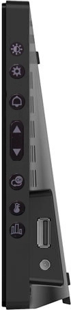 Snadné ovládání: dotyk + boční tlačítka, USB napájení
