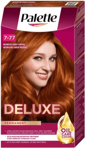 Palette Deluxe 7-77 intenzivní zářivě měděná barva na vlasy 50 ml