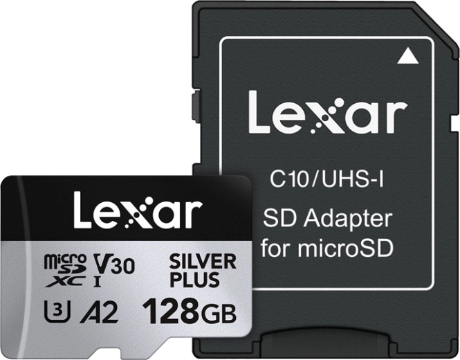 Paměťová karta Lexar Silver Plus microSDXC 128 GB s adaptérem