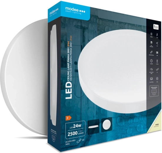 Modee kulaté stropní LED svítidlo PMMA 24 W 4000 K IP44