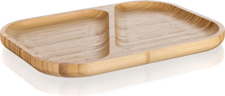 Servírovací bambusový talíř dělený 28,5 × 21 × 2 cm BRILLANTE