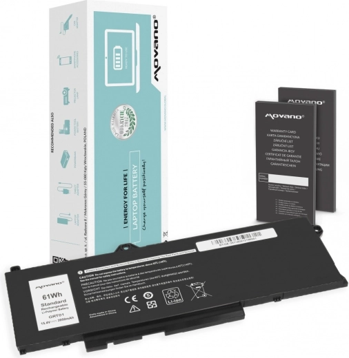 Movano baterie pro Dell Latitude 5421/5521/5531 a Precision 3470/3561/3571/3581 (GRT01) 3950 mAh 61 Wh