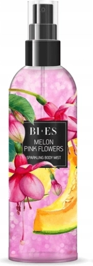 Třpytivý tělový sprej BI-ES Melon Pink Flowers 200 ml