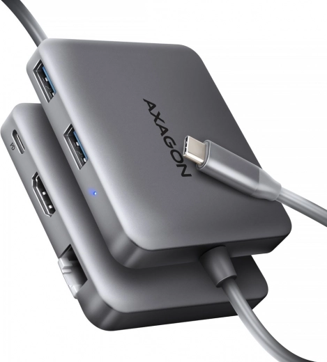 Axagon HMC-5HL USB-C hub 5v1 s HDMI 4K/60 Hz, GLAN a PD 100 W