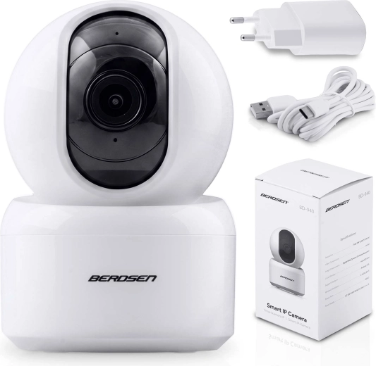 Berdsen otočná IP kamera Wi‑Fi 3 Mpx pro domácí monitoring a chůvičku