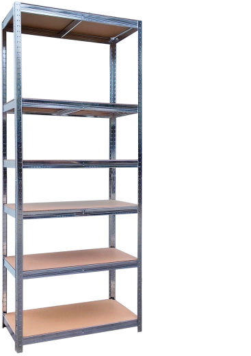 Šestipatrový kovový regál 220 × 90 × 40 cm s nosností 175 kg na polici