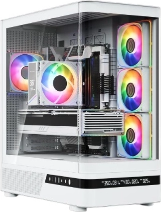 Skříň Modecom Volcano AQ200 ARGB midi tower bílá